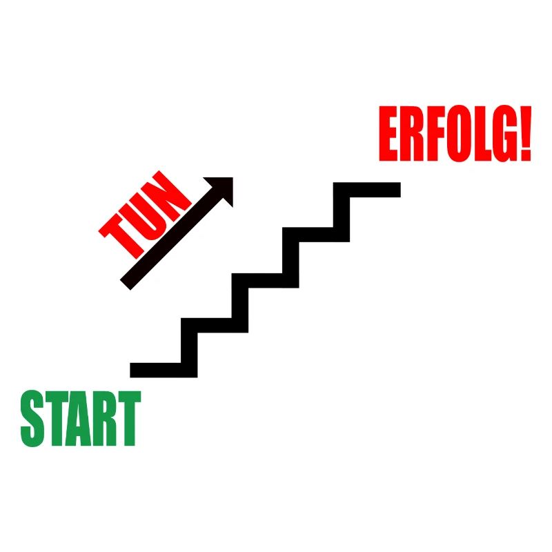 Treppe Erfolg durch Tun