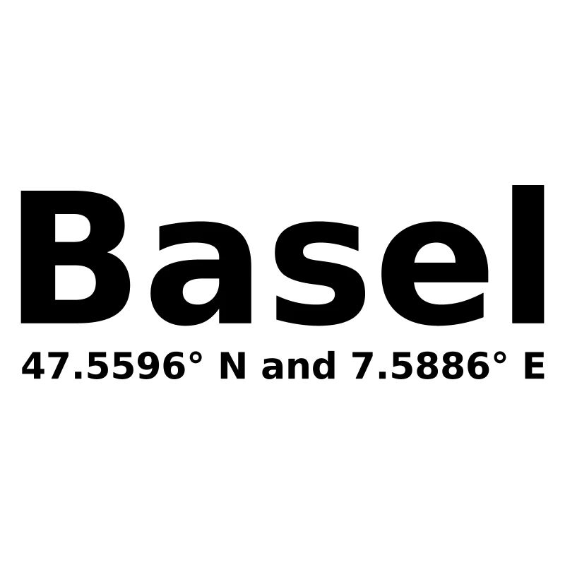 Basel - with geo coordinates horizontal