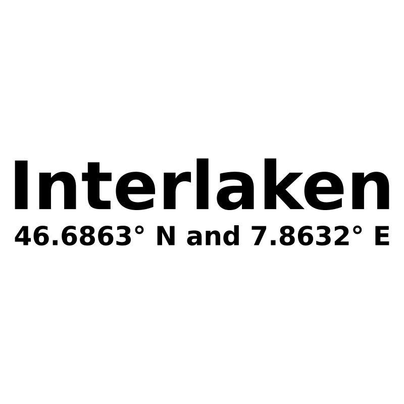 Interlaken - with geo coordinates horizontal