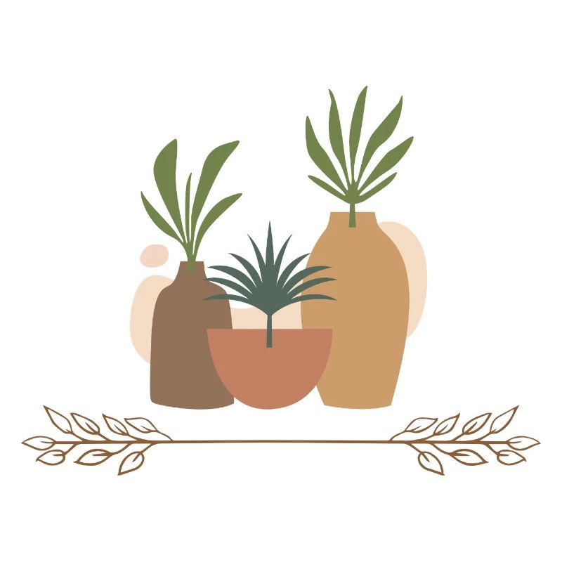 Vase Plants Collage