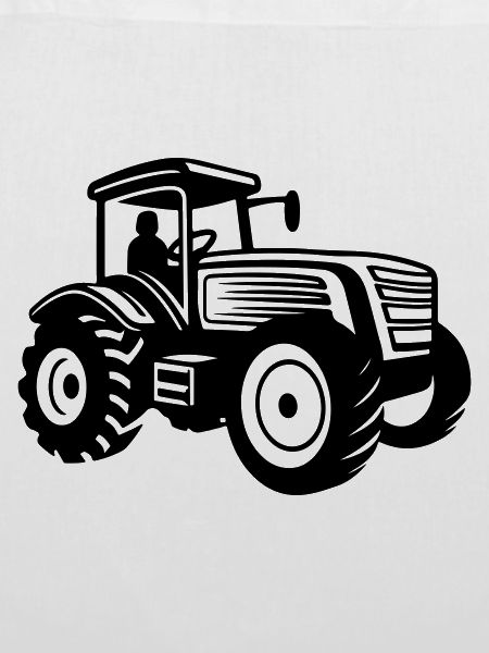 Traktor mit Fahrer Symbol