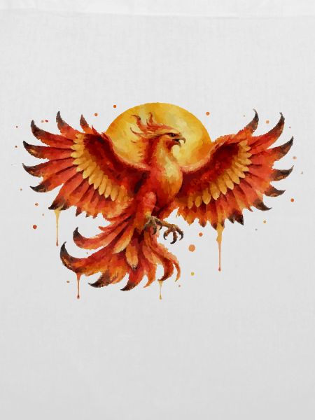 Feuerphönix Aquarell