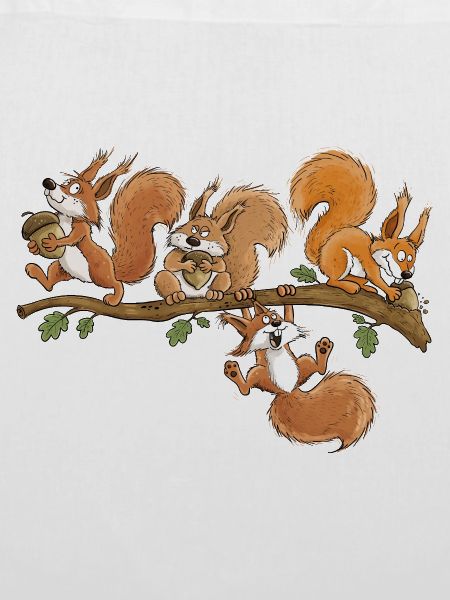 Lustige Eichhörnchen Eichel Wald Tierhumor