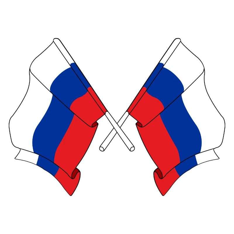 Deux drapeaux Russie