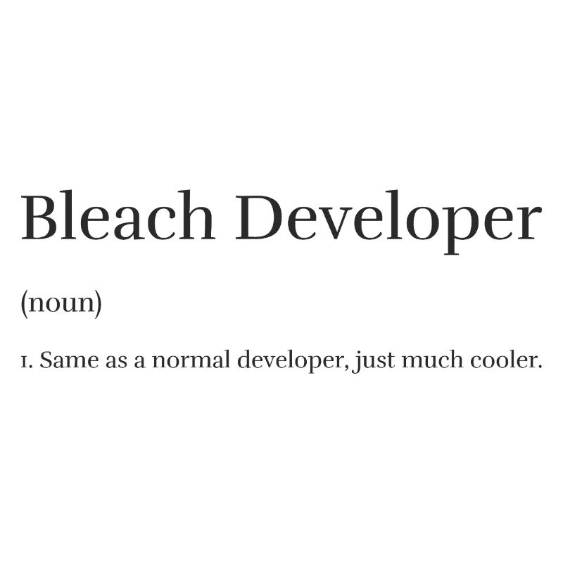 Cooler Bleach Developer