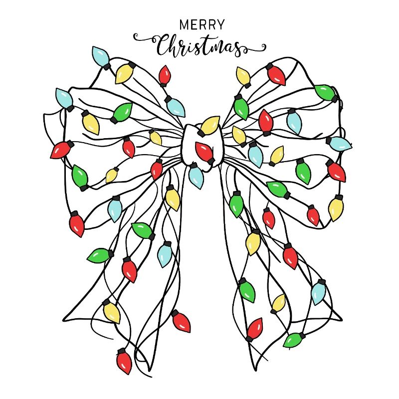 Conception de papillon de lumière de Noël festive