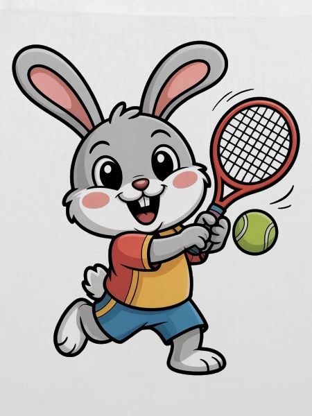 Häschen Tennisabenteuer