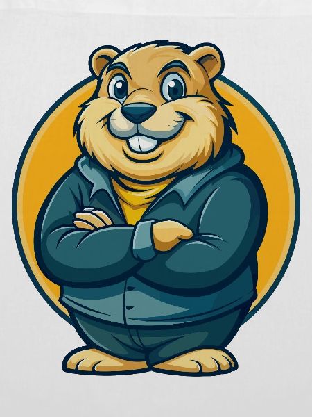 Gopher Kawaii Maskottchen-Cartoon-Clipart-Logo