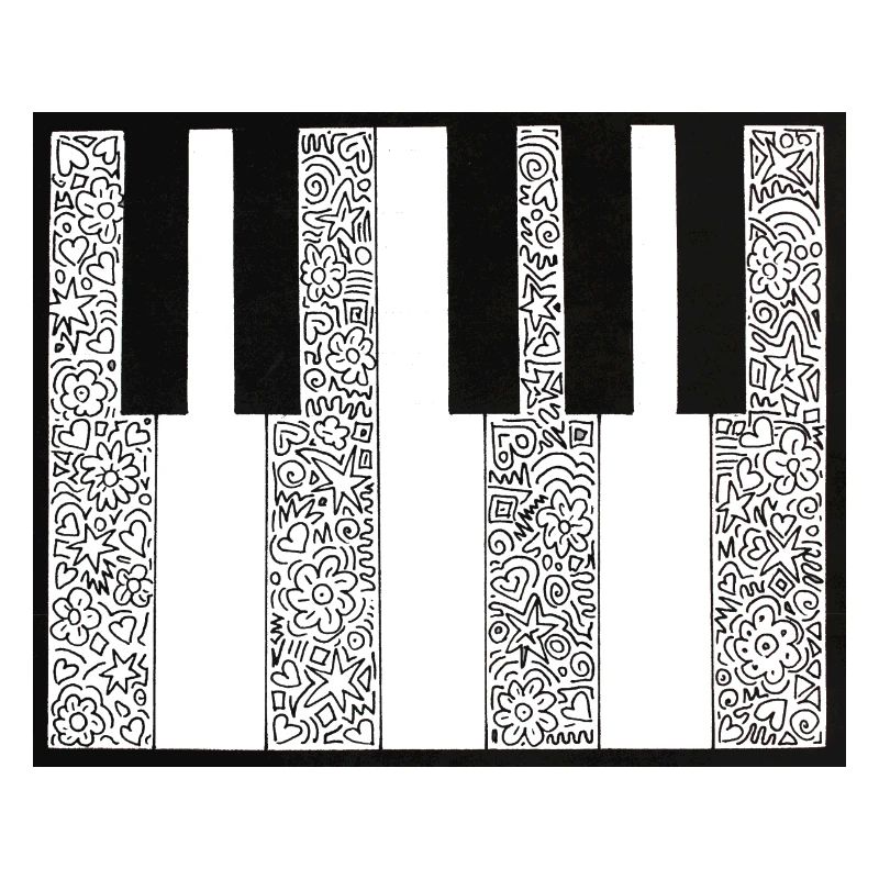 Piano with pattern