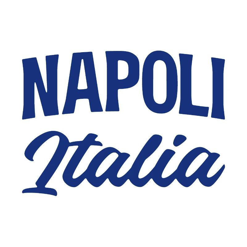Napoli Italia Script in Blue