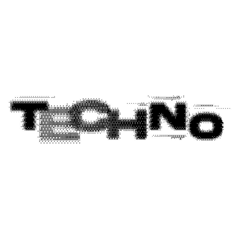Techno Bitmap Logo Numérique
