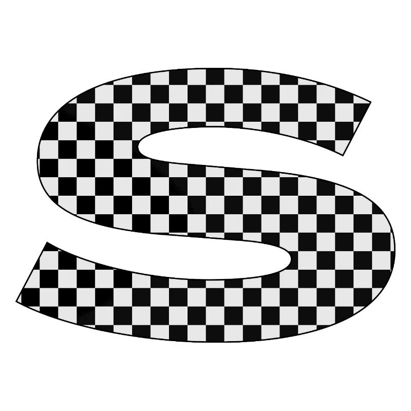 Checkered S Buchstabe