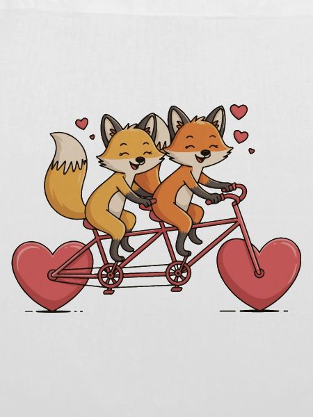 Foxen-Tandem mit Herzliebe fuchs paar