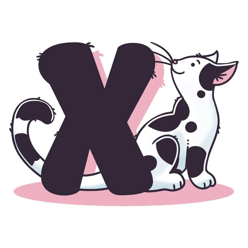 Katze Buchstabe X