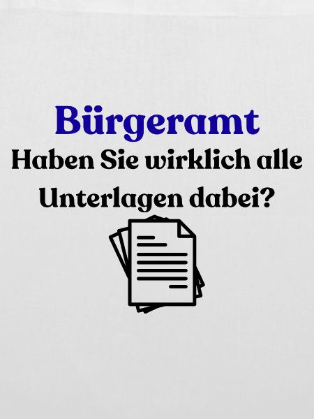 Bürgeramt Blau Typografie Shirt