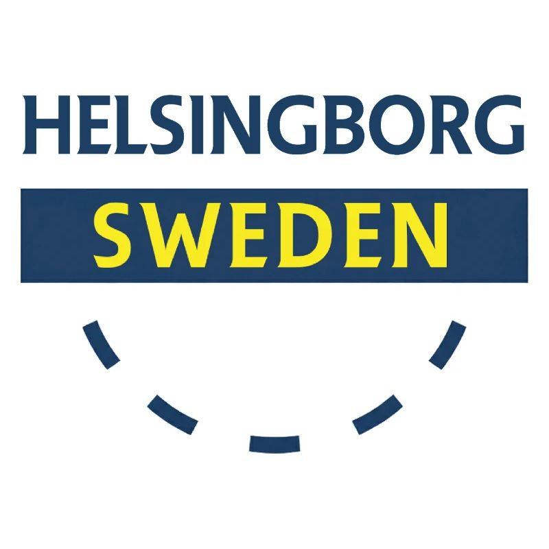 Hellsingborg blau-gelbes Stadtschild