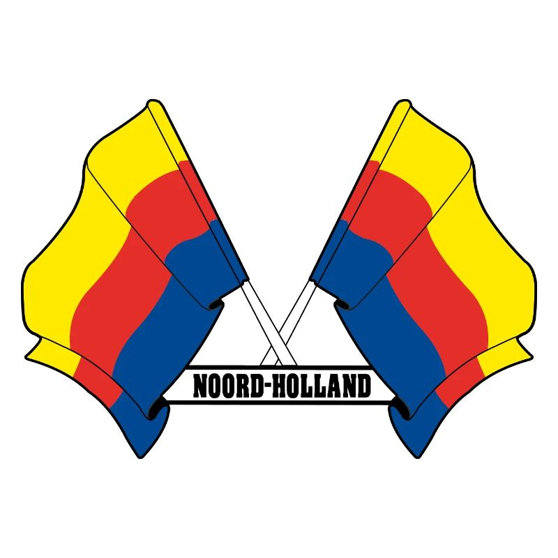 Two flags text NORTH HOLLAND