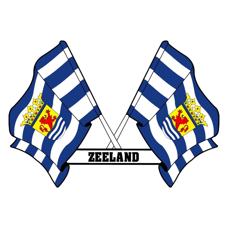 Two flags text ZEELAND