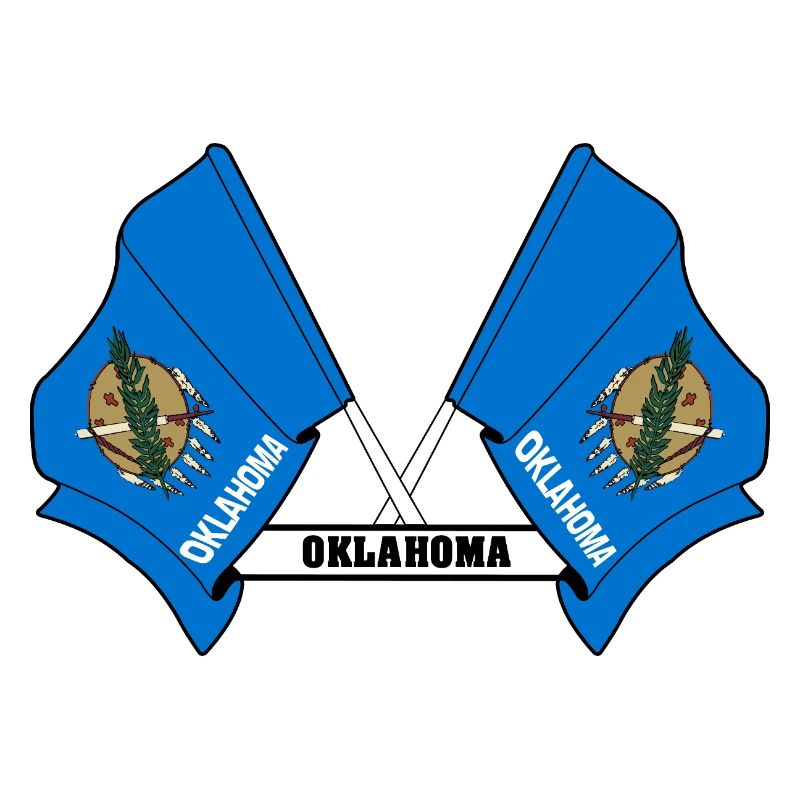 Two flags text OKLAHOMA