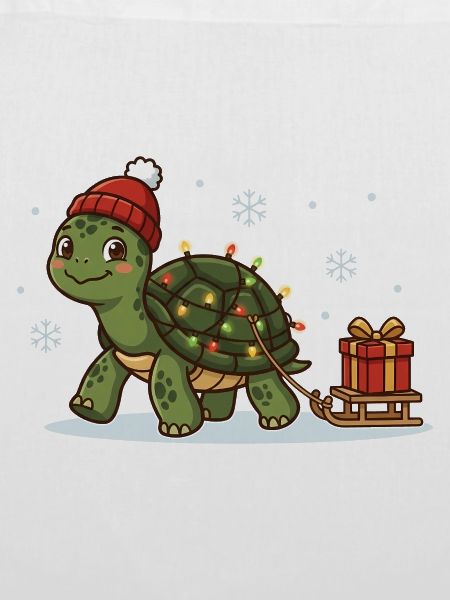 Weihnachts-Schildkröte mit Lichterkette