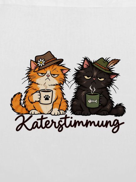 Katerstimmung – Müde Katzen mit Kaffee