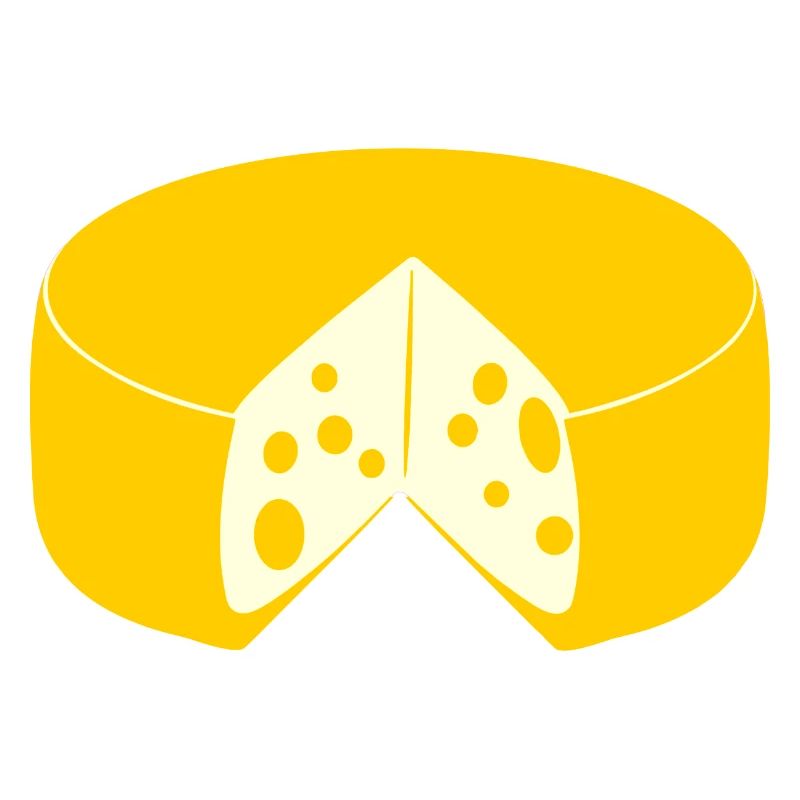 Fromage jaune doré avec pointe coupée