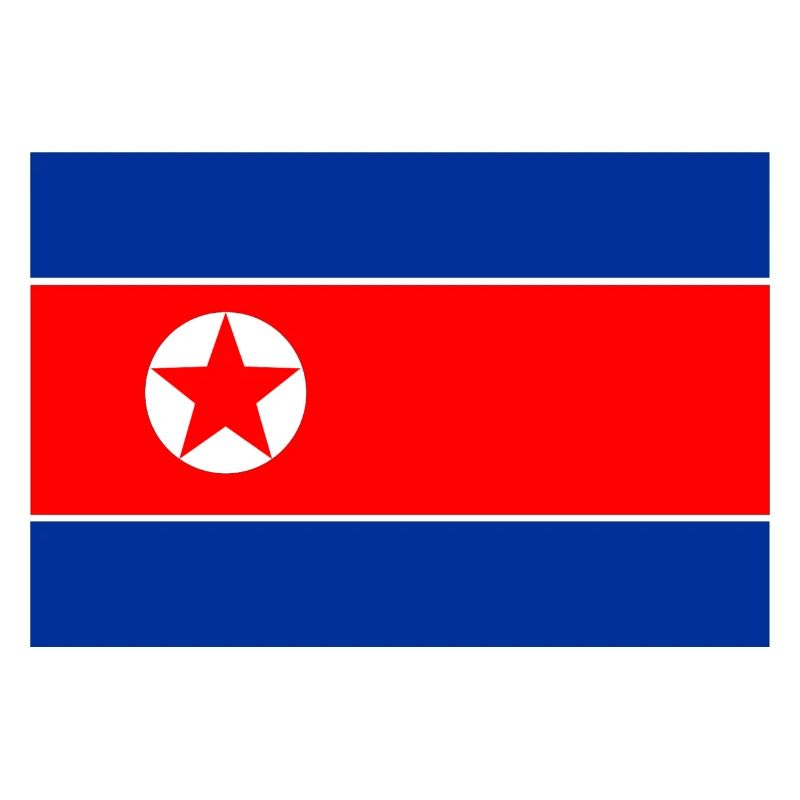 Drapeau du logo de la Corée du Nord Drapeau nord-coréen