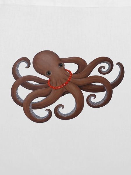 Oktopus mit roter Liebesperle