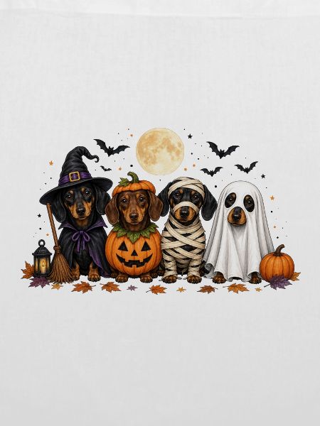Halloween Dackel Hexe Kürbis Mumie Geist