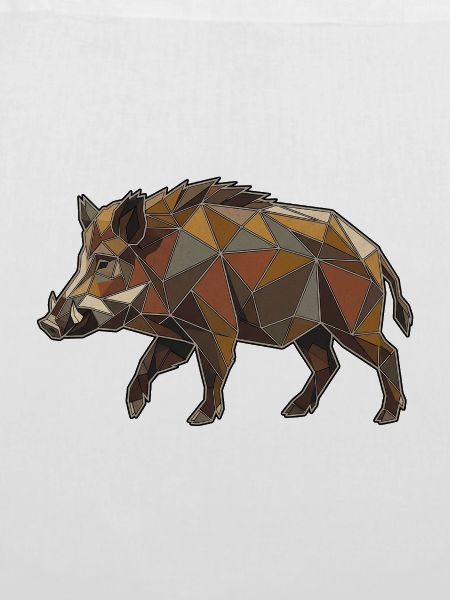 Poly Stil Wildschwein