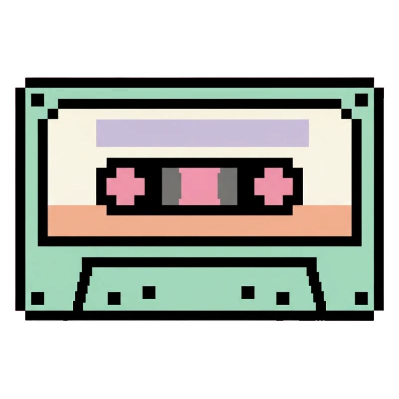 Retro 8-Bit-Pixel-Art-Kassette