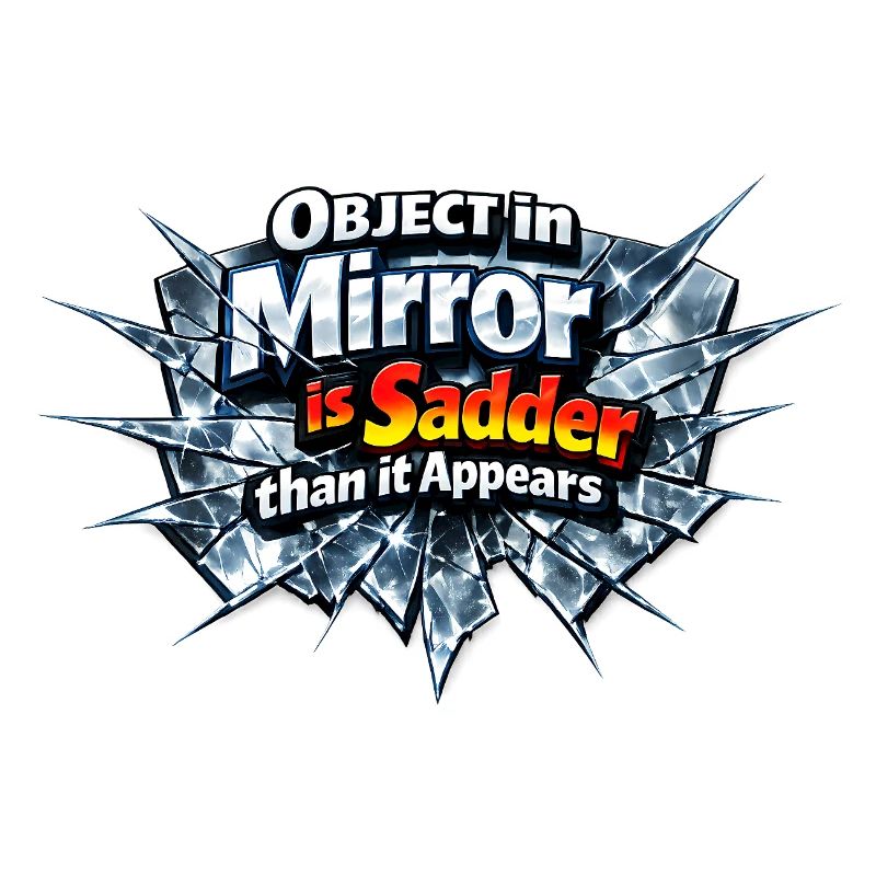 A broken mirror is the sad truth