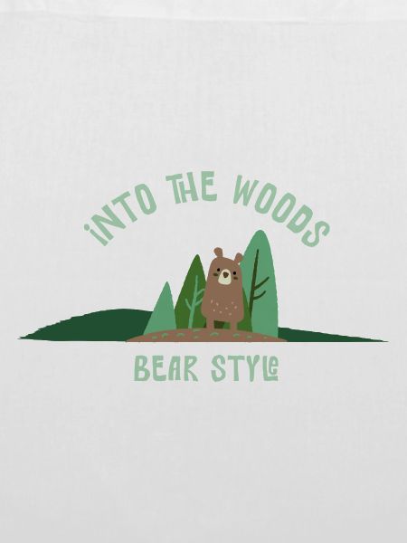 Bär Stil Im Wald Illustration