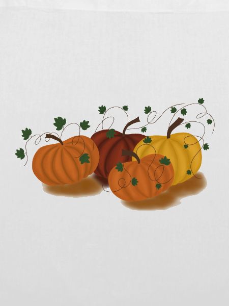 Herbstliche Kürbisranken Muster