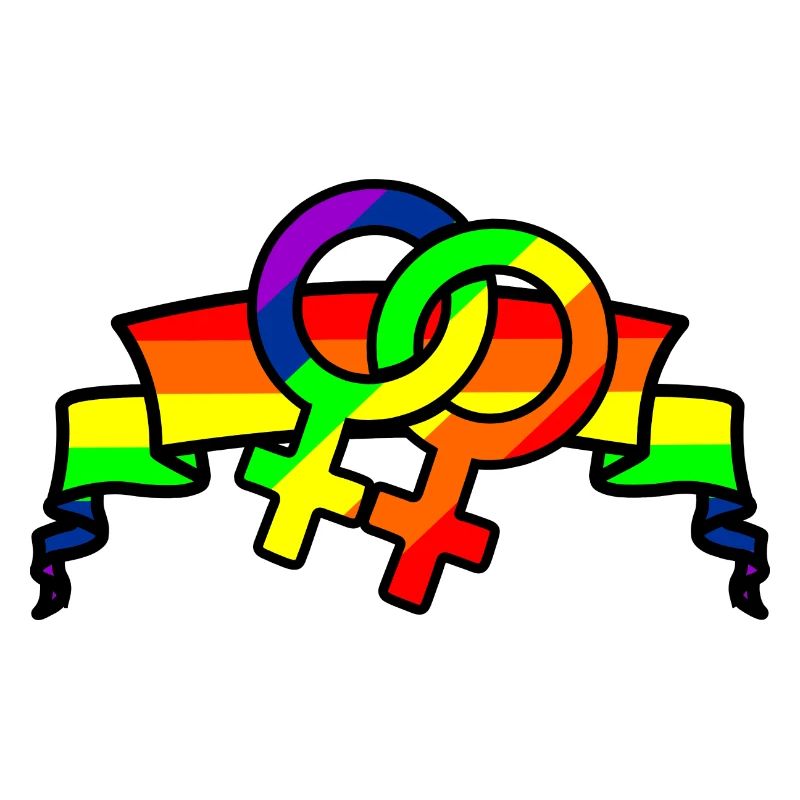 Rainbow lesbies proud logo