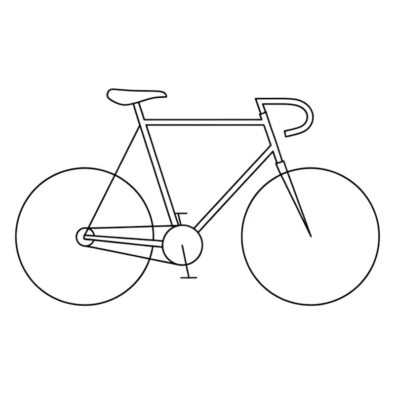 Bicycle Silhouette Minimal Design for Bikers