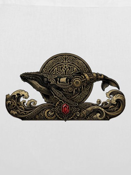 Steampunk-Wal mit Edelsteinen