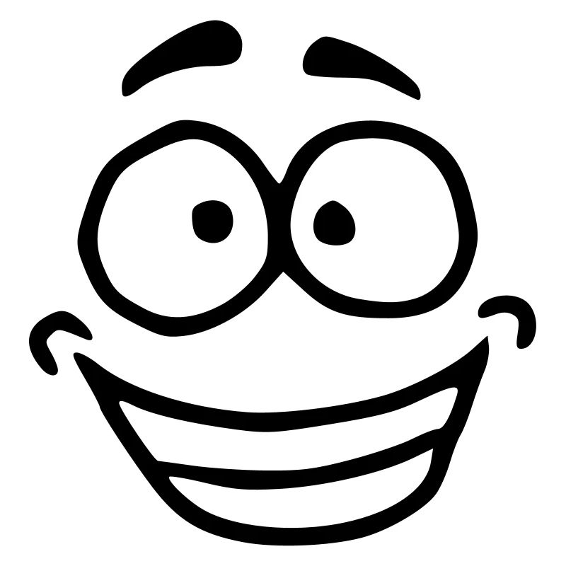 Emoji glücklich Skizze schwarz