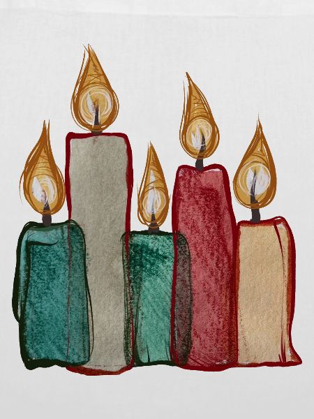Candle Quartet Aquarell Glow
