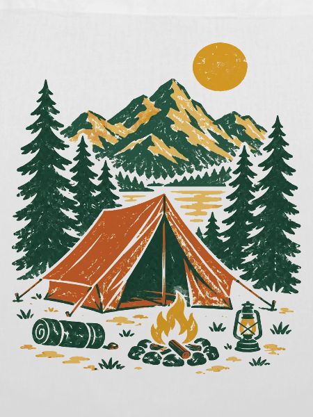 Bergsee Camping Szene