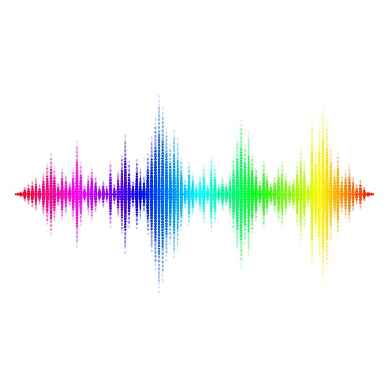 Regenbogen Schallwellen