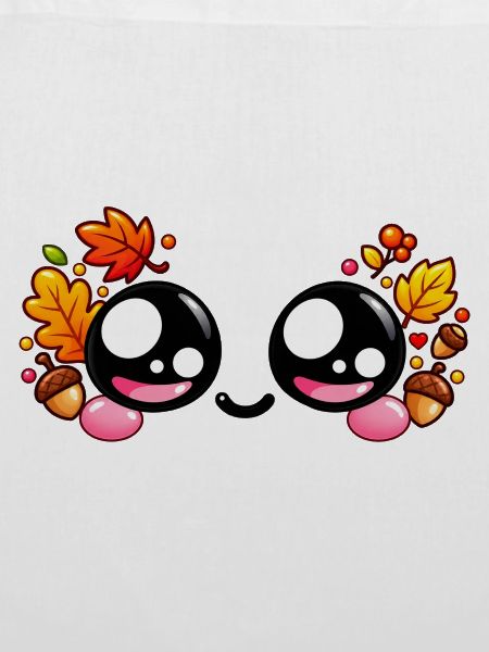 Kawaii-Herbst-Paar-Lächeln