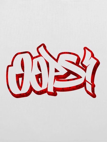 Oops Tölpel peinlich Graffiti Geschenk