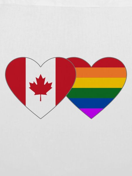 Kanada Regenbogen Flagge Herz