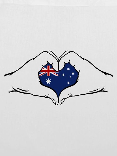Australien Flagge Herzform