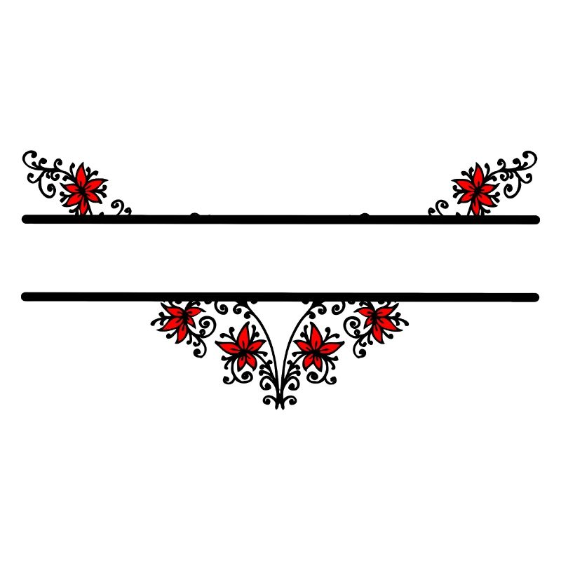 Bannière décorative de fleur