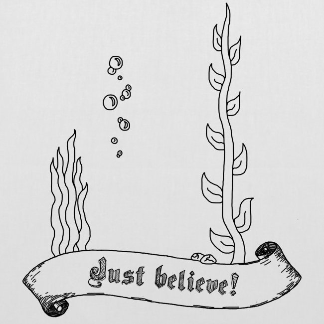 Just believe (Unsichtbarer Fisch) - Schwarz