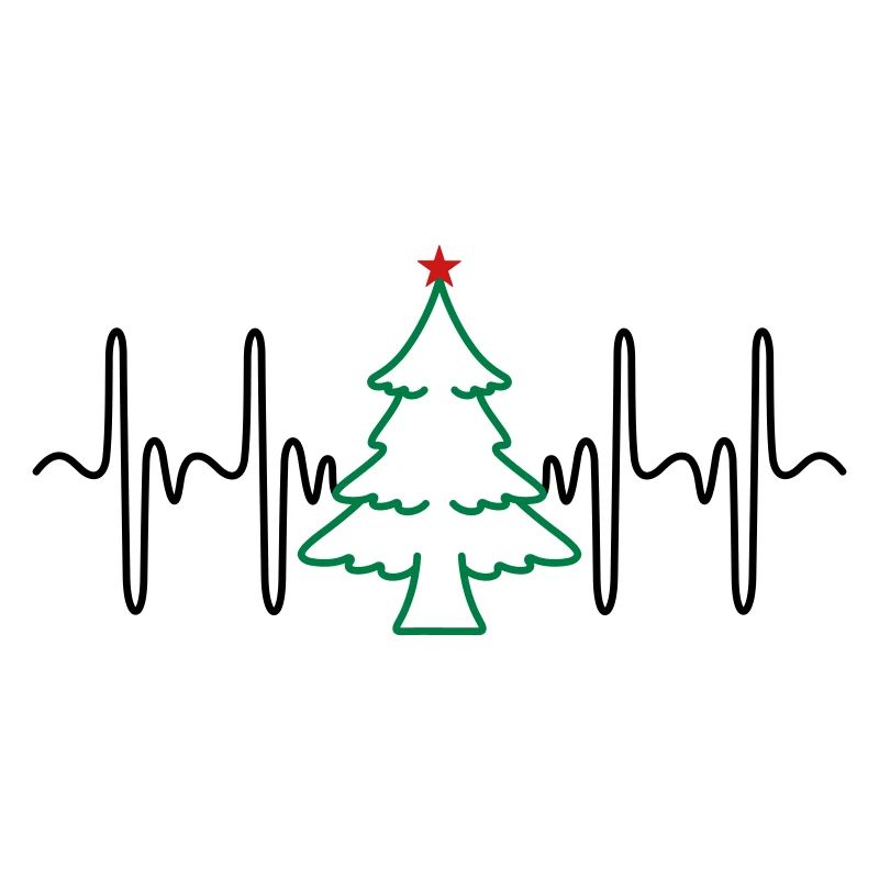 Sapin de Noël Heartbeat (couleurs modifiables)