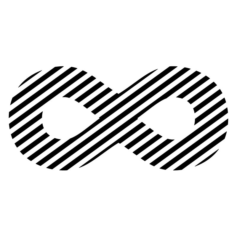 Infinity sign - pattern stripes