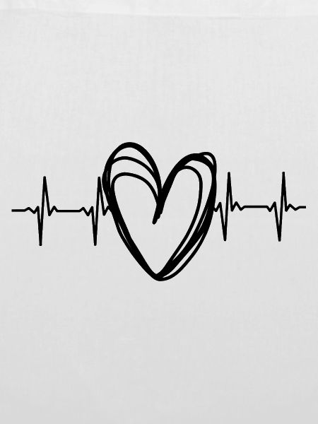 Scribble Herz EKG Herzschlag